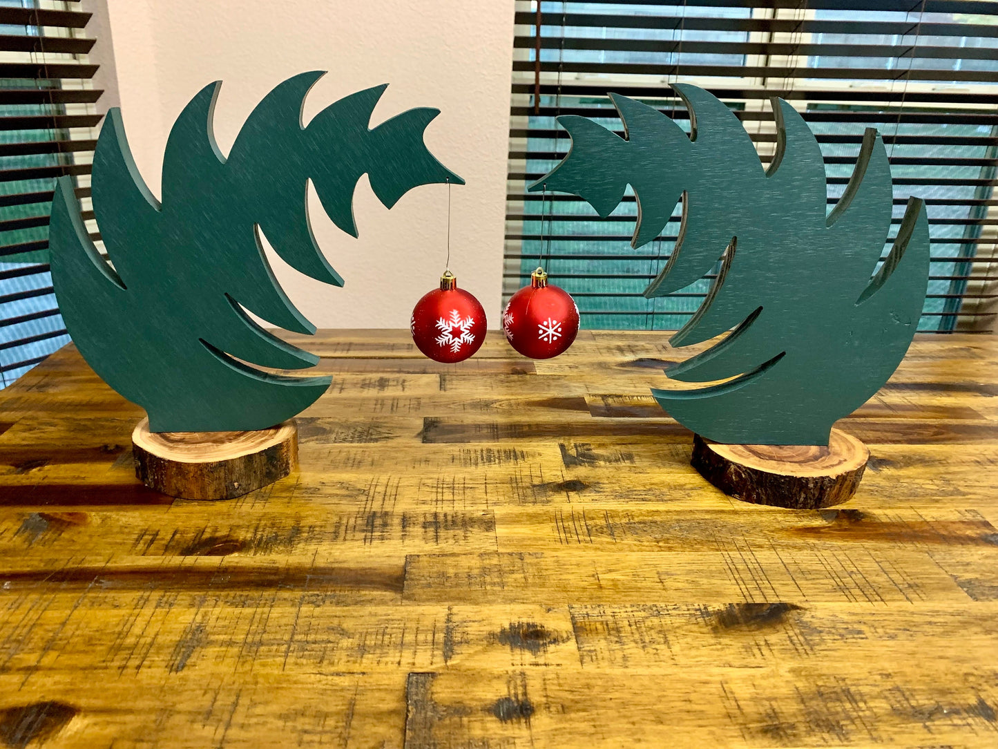 Large Leaning Grinch Style Christmas Tree, Live Edge Tree Trunk Base, Whoville, Grinch Ornament, The Grinch Movie, The Grinch Tree,