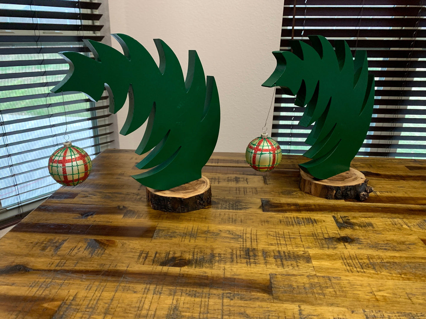 Large Leaning Grinch Style Christmas Tree, Live Edge Tree Trunk Base, Whoville, Grinch Ornament, The Grinch Movie, The Grinch Tree,
