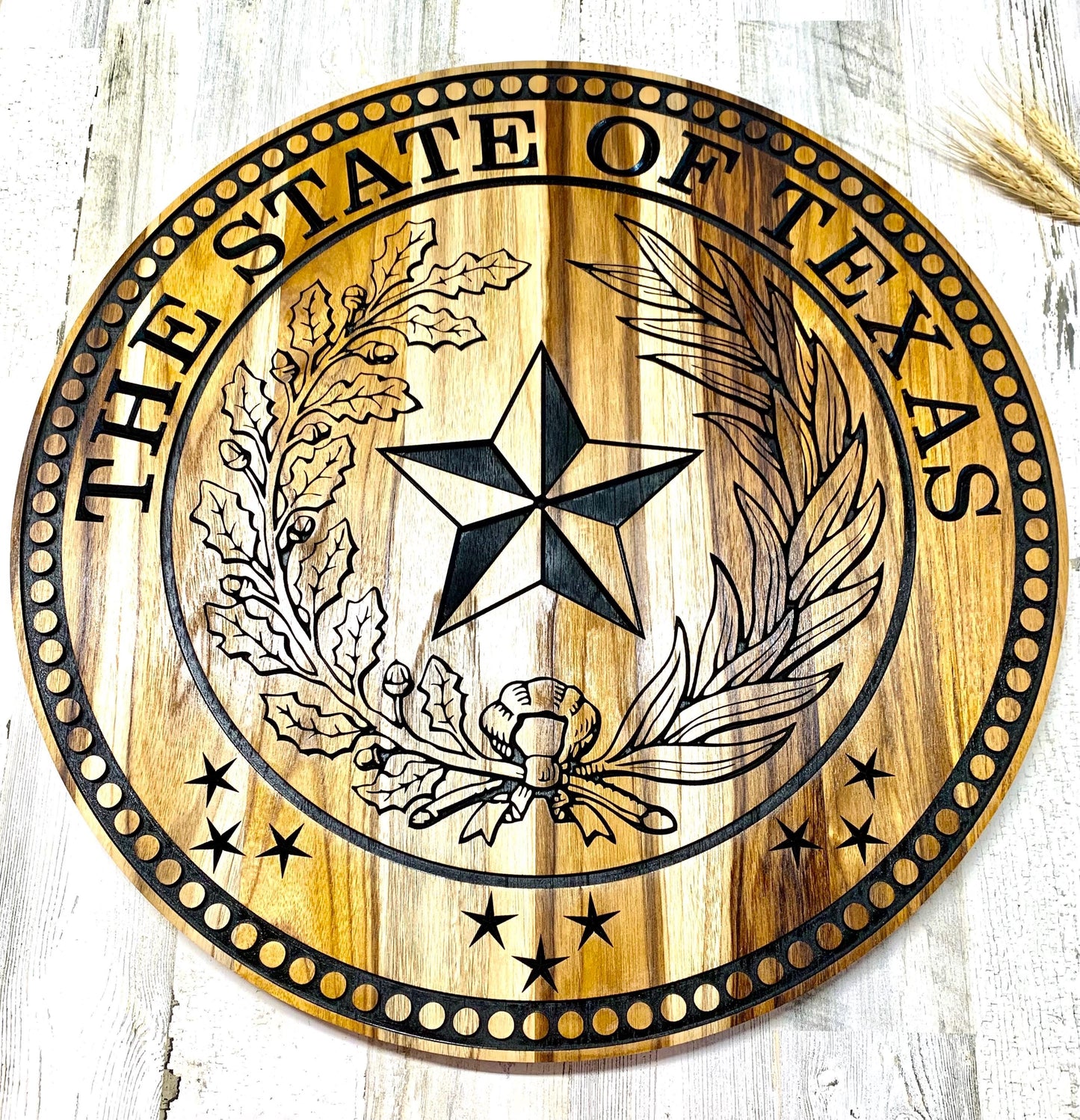Rustic Texas State Seal Wall Decor, Vintage Texas State Seal Large Rustic Wall Art, Texas State Seal Wall Hanging Distressed Texas Flag Art