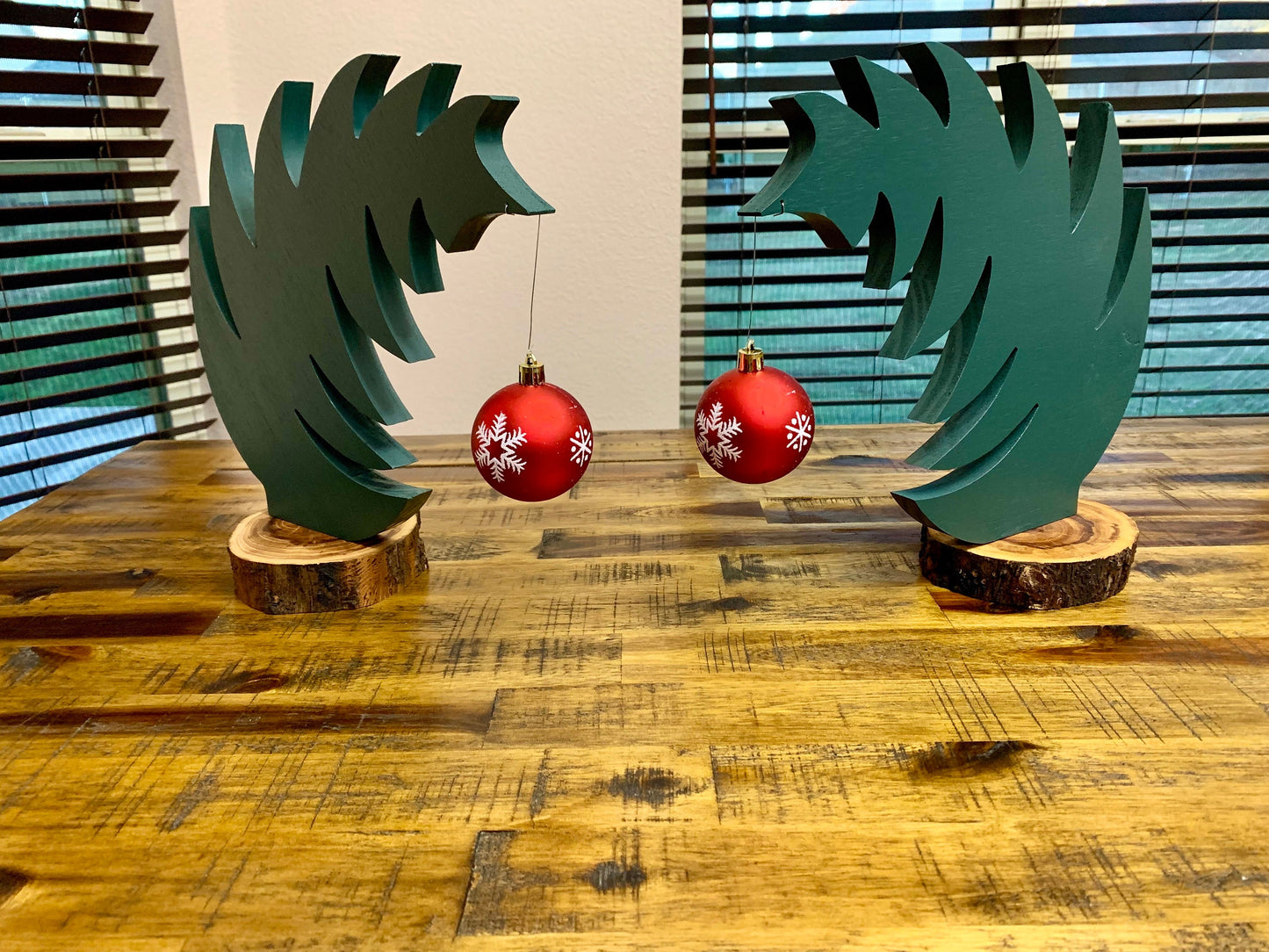 Large Leaning Grinch Style Christmas Tree, Live Edge Tree Trunk Base, Whoville, Grinch Ornament, The Grinch Movie, The Grinch Tree,