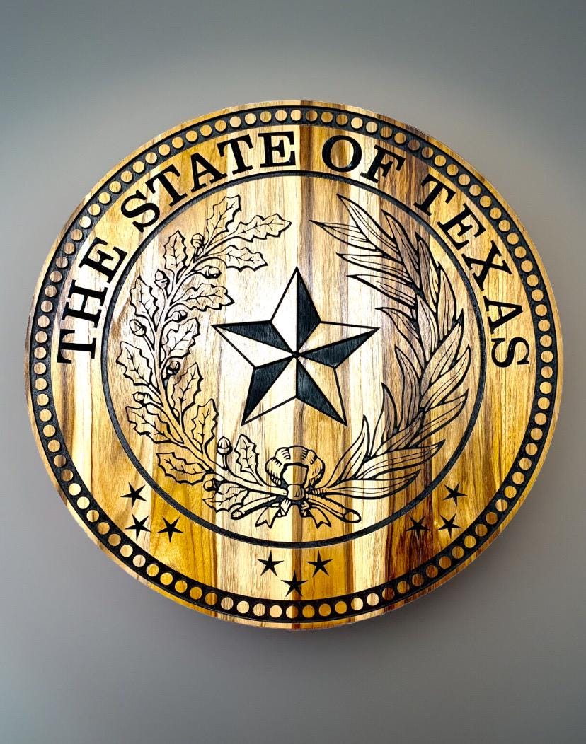Rustic Texas State Seal Wall Decor, Vintage Texas State Seal Large Rustic Wall Art, Texas State Seal Wall Hanging Distressed Texas Flag Art
