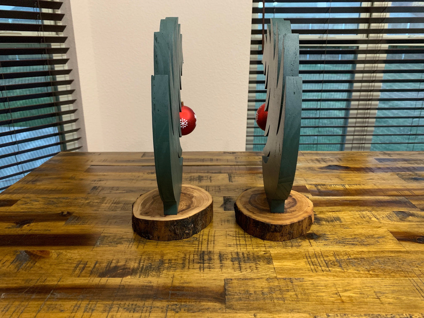 Large Leaning Grinch Style Christmas Tree, Live Edge Tree Trunk Base, Whoville, Grinch Ornament, The Grinch Movie, The Grinch Tree,