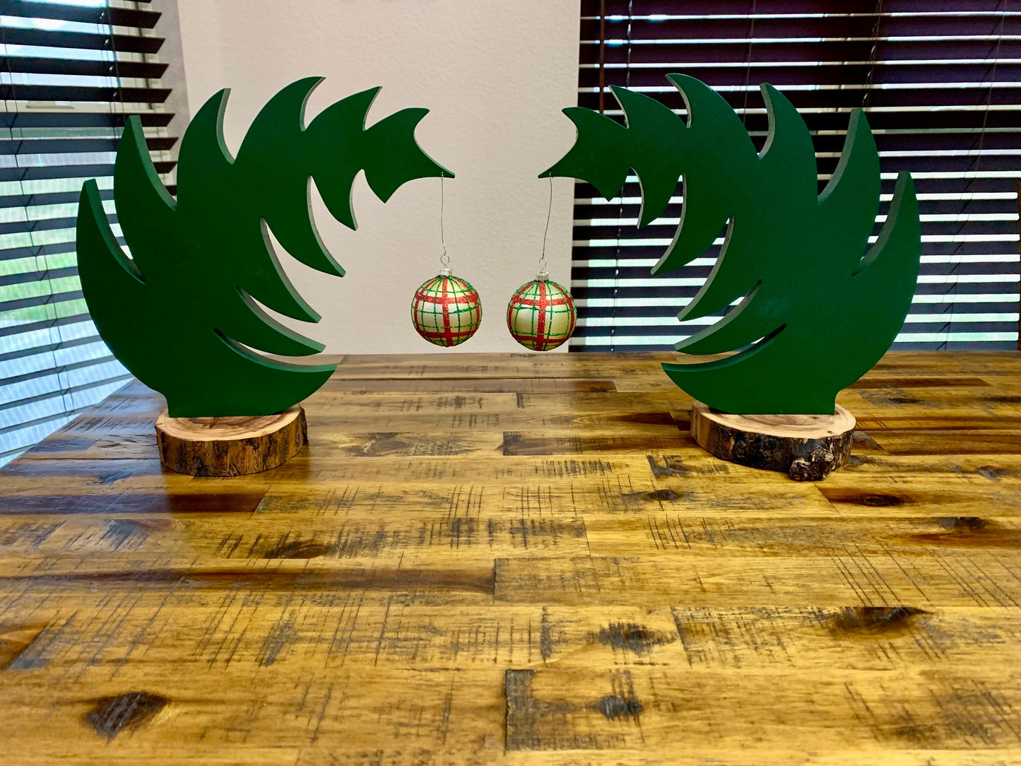 Large Leaning Grinch Style Christmas Tree, Live Edge Tree Trunk Base, Whoville, Grinch Ornament, The Grinch Movie, The Grinch Tree,