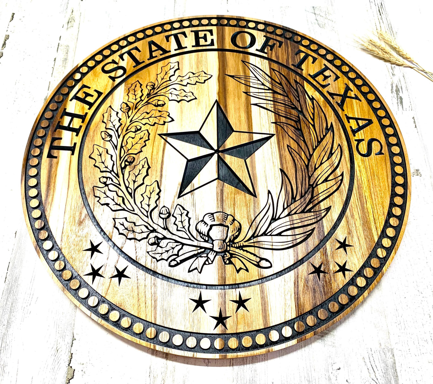 Rustic Texas State Seal Wall Decor, Vintage Texas State Seal Large Rustic Wall Art, Texas State Seal Wall Hanging Distressed Texas Flag Art