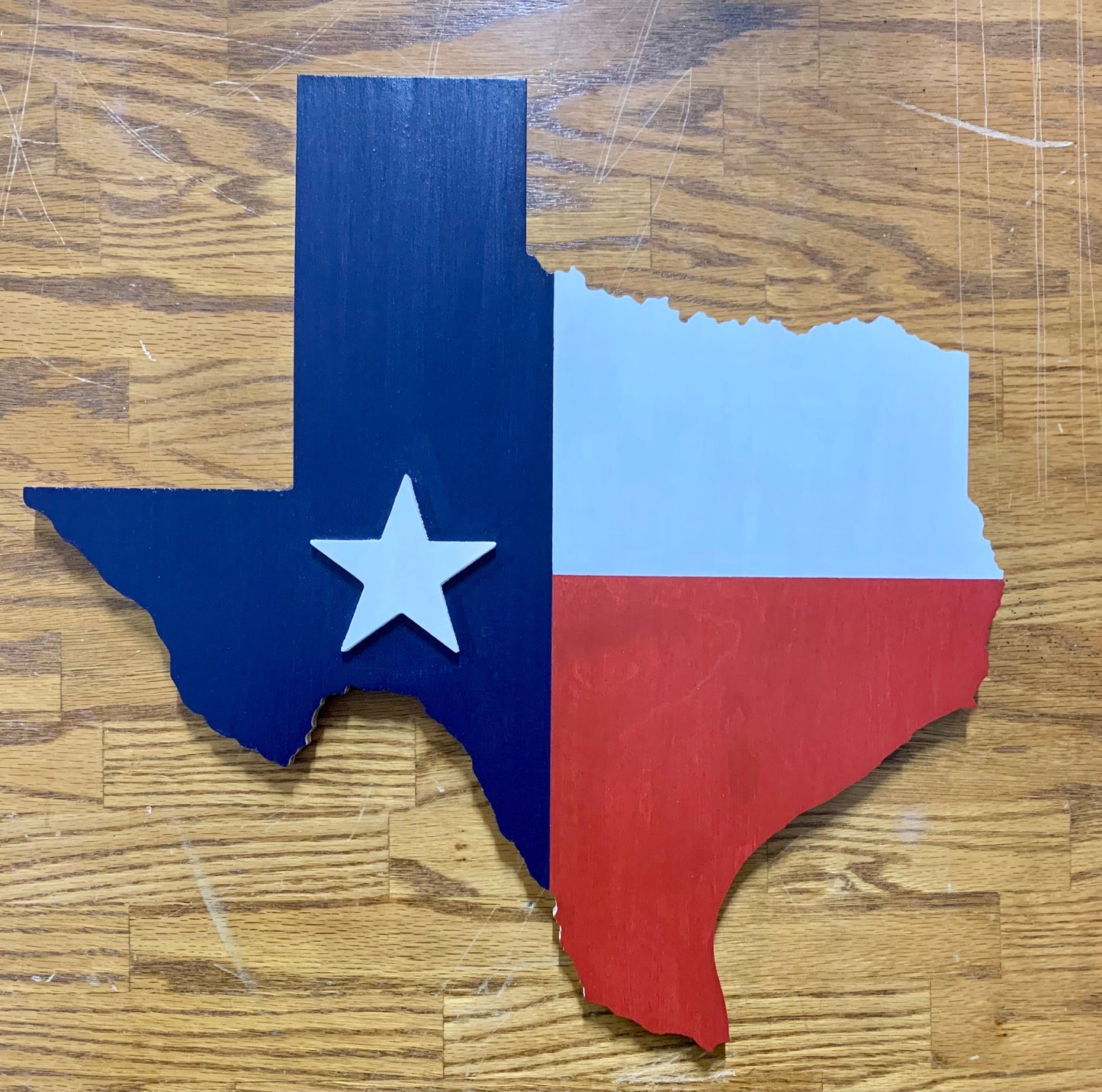 Wooden State of Texas Map Cutout Stained In Lone Star State Flag Colors, Texas Themed Gift Ideas, Texas Sign, Texas Flag, Texas Wall Art