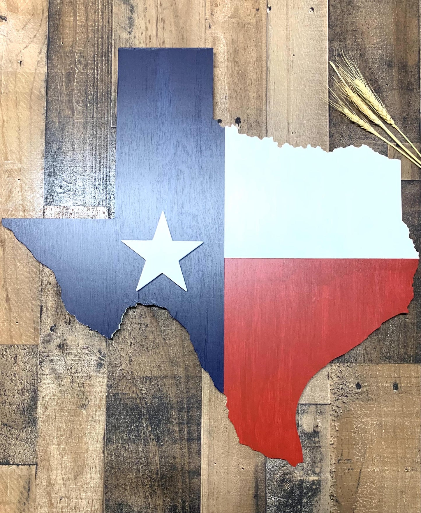 Wooden State of Texas Map Cutout Stained In Lone Star State Flag Colors, Texas Themed Gift Ideas, Texas Sign, Texas Flag, Texas Wall Art