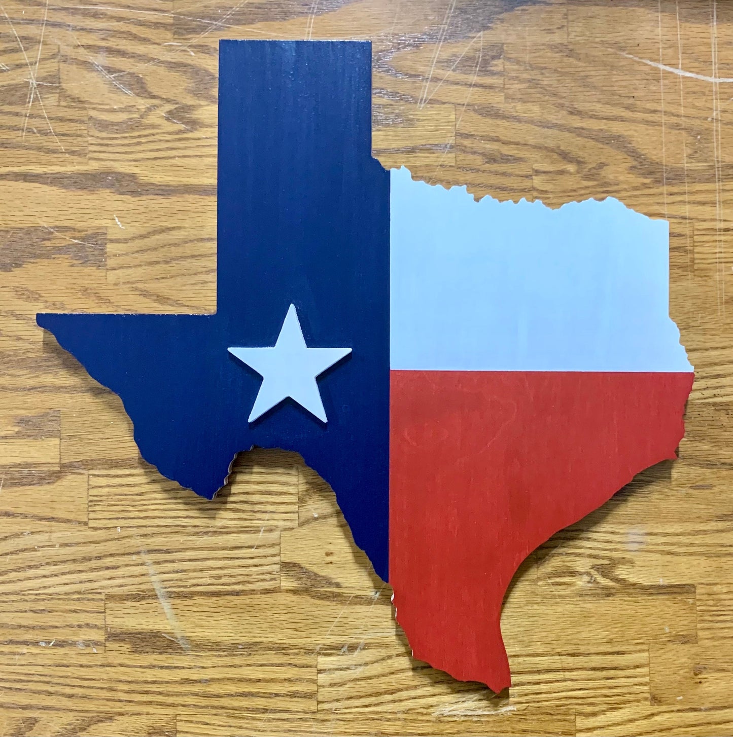 Wooden State of Texas Outline Stained In Texas Flag Color, Texas Themed Gift, Texas Gift Idea, Texas Sign, Texas Flag, Texas Wall Art Decor