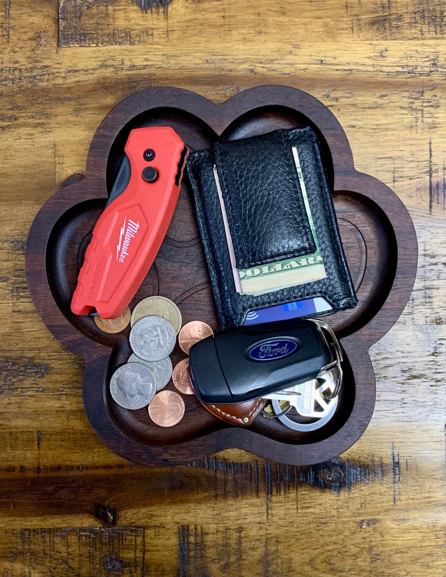 Walnut Dog Paw Valet Tray