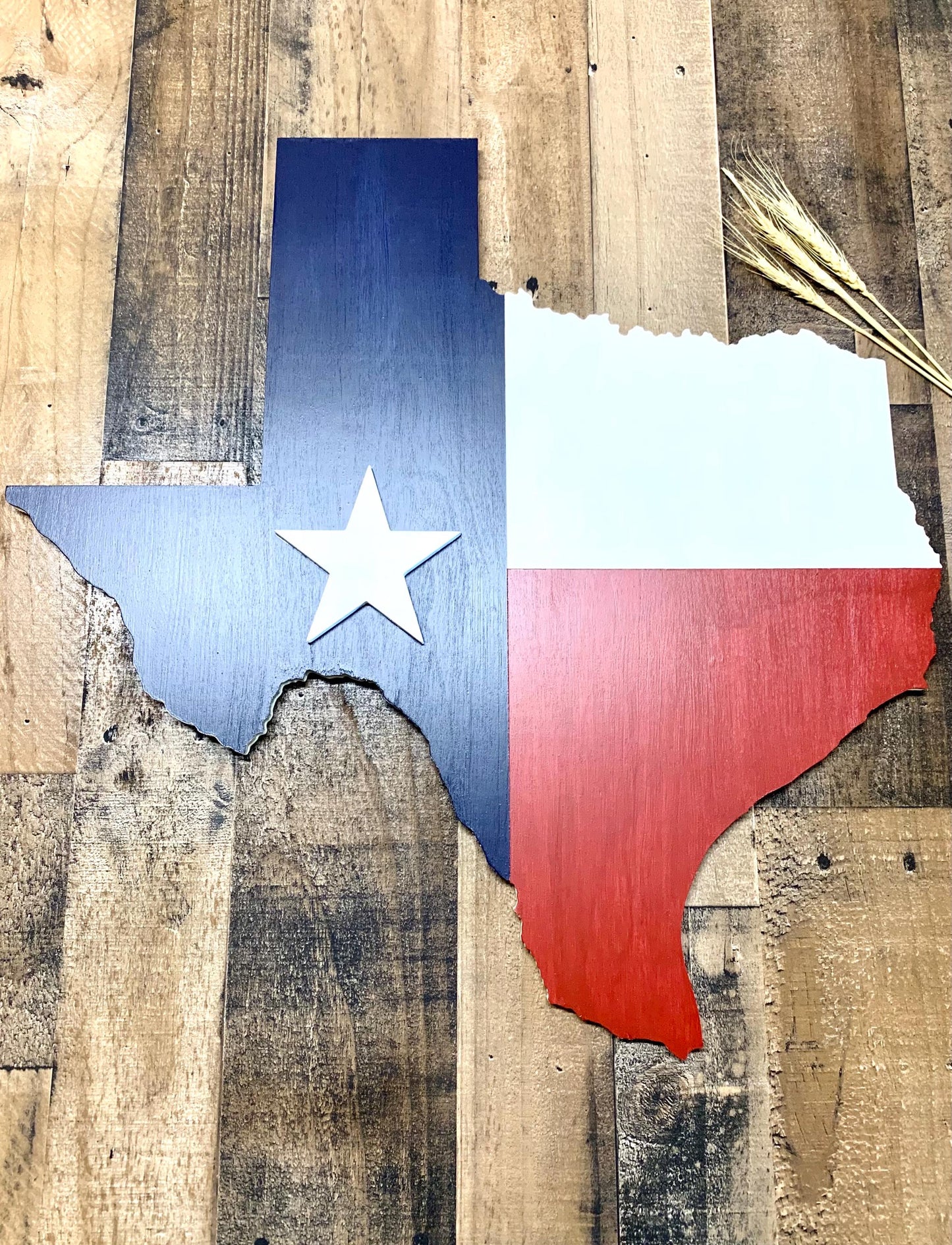 Wooden State of Texas Outline Stained In Texas Flag Color, Texas Themed Gift, Texas Gift Idea, Texas Sign, Texas Flag, Texas Wall Art Decor