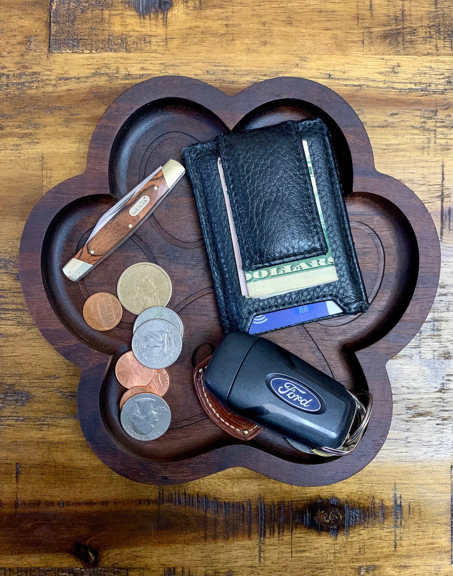 Walnut Dog Paw Valet Tray